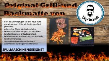 3 Stück Grill- und Backmatte